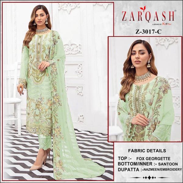 Zarqash Z 3017 Embroidery Pakistani Salwar Kameez Collection